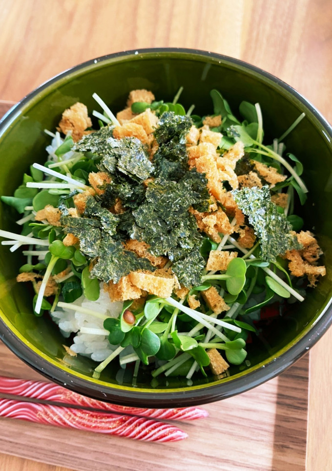 秒で！カイワレときざみあげ丼-レシピのメイン写真