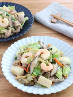 野菜不足解消!春キャベツたっぷり八宝菜-レシピのメイン写真