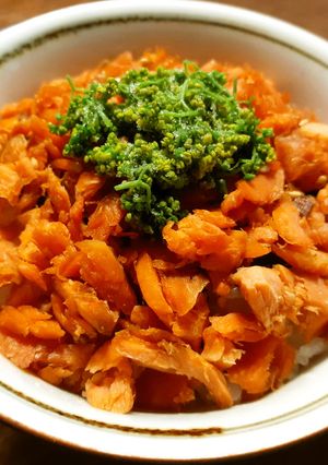 手作りの鮭フレーク＆花山椒丼-レシピのメイン写真