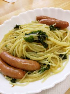 わかめスープの素でスープパスタ レンチン-レシピのメイン写真
