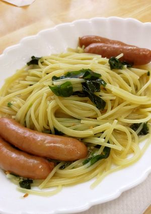 わかめスープの素でスープパスタ　レンチン-レシピのメイン写真