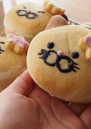百均セリアの猫のパンケーキ型でキャラパン-レシピのメイン写真
