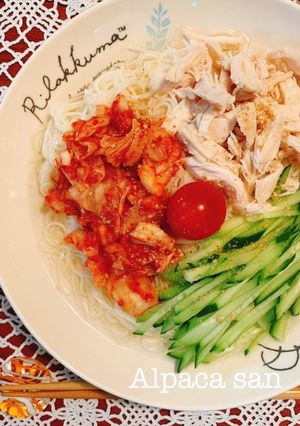 冷麺風*さっぱりキムチそうめん-レシピのメイン写真