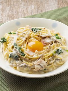 えのきとほうれん草のカルボナーラ風-レシピのメイン写真