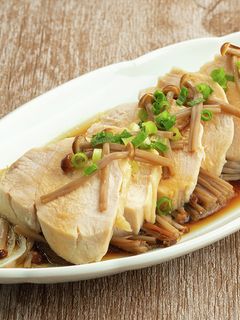レンジで蒸しどり えのきソース-レシピのメイン写真