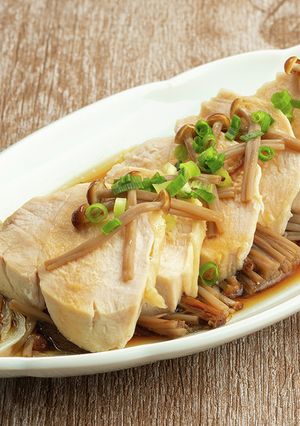 レンジで蒸しどり えのきソース-レシピのメイン写真