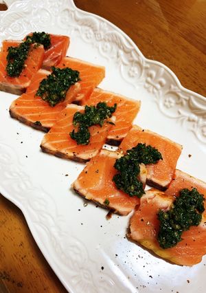 サーモンの冷菜・大葉ソース-レシピのメイン写真