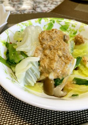 温野菜 ツナ味噌ソースかけ-レシピのメイン写真