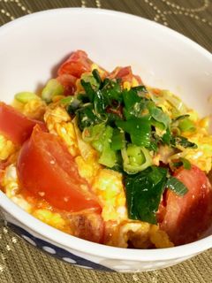 混ぜるだけ!卵とトマトの中華風炒め-レシピのメイン写真