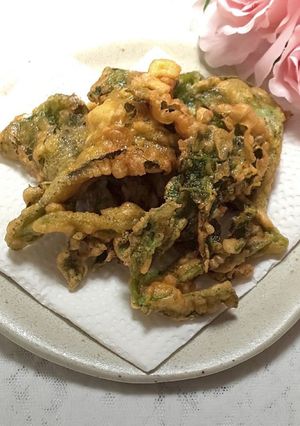アイスプラントのだし醤油天ぷら-レシピのメイン写真