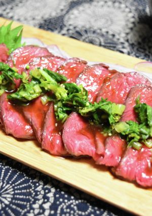 花わさびで食べる和風ローストビーフ-レシピのメイン写真