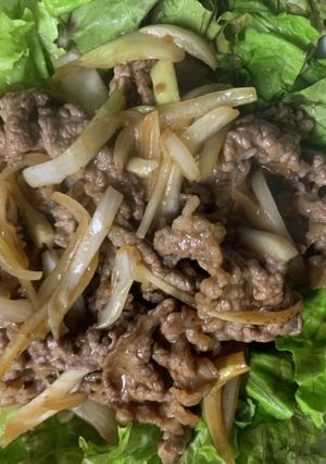 新玉ねぎと牛肉の炒め物　今夜のおかず-レシピのメイン写真