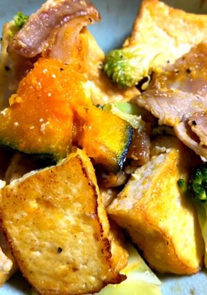 豚バラと厚揚げの炒め物-レシピのメイン写真