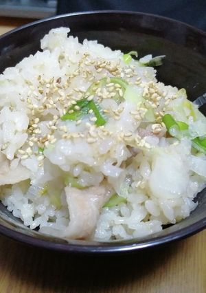 豚ねぎ塩炊き込みご飯-レシピのメイン写真