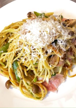 新玉とスナップエンドウの生ハムパスタ-レシピのメイン写真
