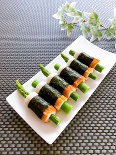 お弁当に★アスパラちくわの海苔巻き-レシピのメイン写真