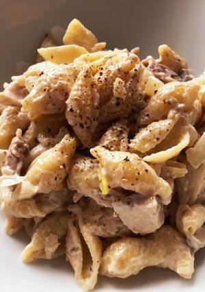 キャンベル缶で☆チキンクリームパスタ-レシピのメイン写真
