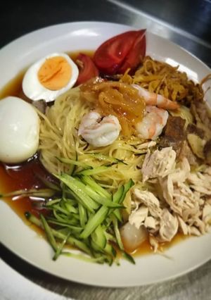 豚バラとササミで甘酢の冷やし中華(^^)-レシピのメイン写真