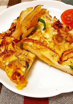 【朝食】具だくさん目玉焼きトースト-レシピのメイン写真