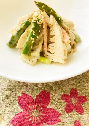 春野菜と胸肉のサラダ☆Wごまミックス-レシピのメイン写真