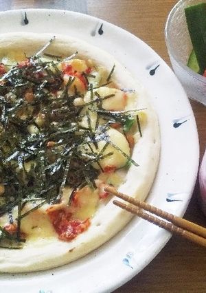 ☆簡単！ヘルシー♪キムチ納豆ピザ☆-レシピのメイン写真