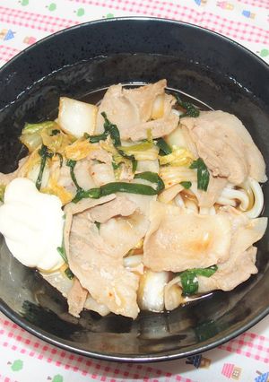 豚キムチぶっかけうどん-レシピのメイン写真