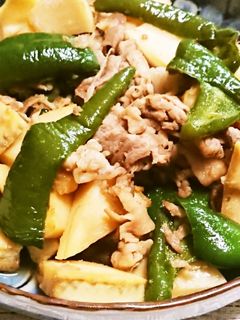 タケノコとピーマンのバター醤油炒め-レシピのメイン写真