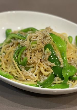 ピーマンしらすの和風パスタ〜何食#112-レシピのメイン写真