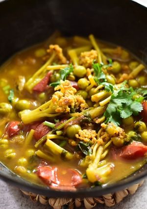 カリフラワーとグリーンピースのカレー-レシピのメイン写真