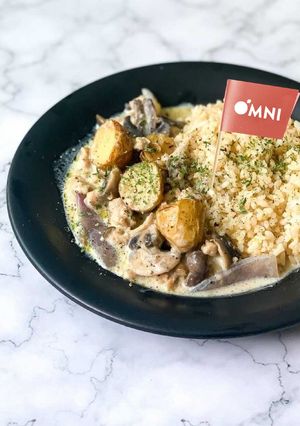 OMNIミンチときのこのクリームライス-レシピのメイン写真