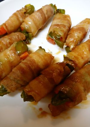 照り焼き風・人参とピーマンの肉巻-レシピのメイン写真