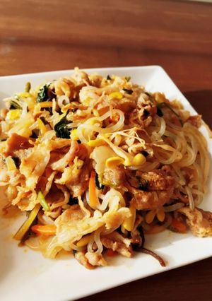 ナムルと豚肉と糸こんのピリ辛のやつ-レシピのメイン写真