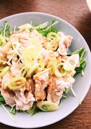 水菜の豚しゃぶサラダ-レシピのメイン写真