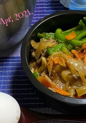 韓国風牛丼弁当-レシピのメイン写真