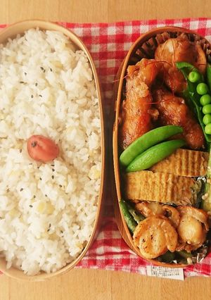お弁当★オクラ入りホタテ醤油焦がしバター-レシピのメイン写真