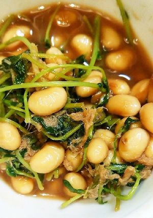 大豆と豆苗とノンオイルツナの炒め煮-レシピのメイン写真