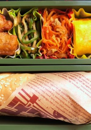 高校生弁当日記(エビアボカドサンド編)-レシピのメイン写真