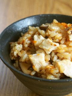 胸肉で炊き込みご飯!片栗粉で柔らか♡-レシピのメイン写真
