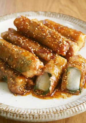15分で！長芋と大葉巻き巻き照り焼き♪-レシピのメイン写真