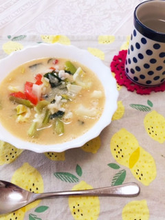 とろとろ野菜の豆乳スープ-レシピのメイン写真