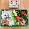 豚コマのソース炒め弁当 21/4.27