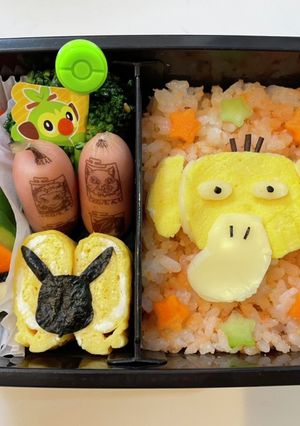 簡単すぎるポケモン弁当（コダックver）-レシピのメイン写真