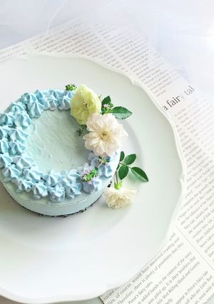 幸せを呼ぶ❤サムシングブルーチーズケーキ-レシピのメイン写真