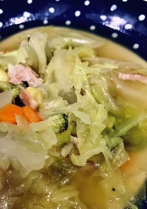 春キャベツと新玉ねぎの春スープ-レシピのメイン写真