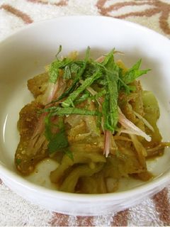 ぱぱっと一品♪焼きなすのごまレモン和え-レシピのメイン写真
