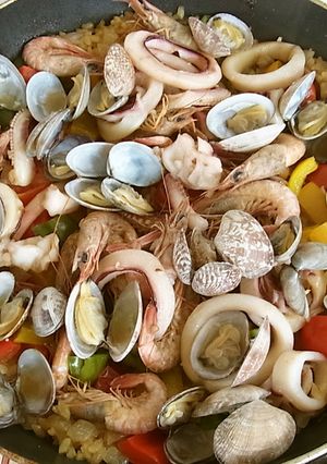 シーフードパエリア-レシピのメイン写真
