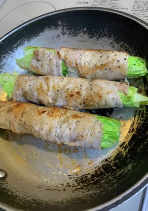 春キャベツ　豚肉巻き　塩コショウ-レシピのメイン写真