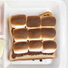 A picture of チョコレートスプレッドでスモア風トースト.