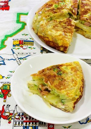 白だしスペイン風オムレツ-レシピのメイン写真
