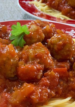 業務スーパーのミートボールdeパスタ-レシピのメイン写真